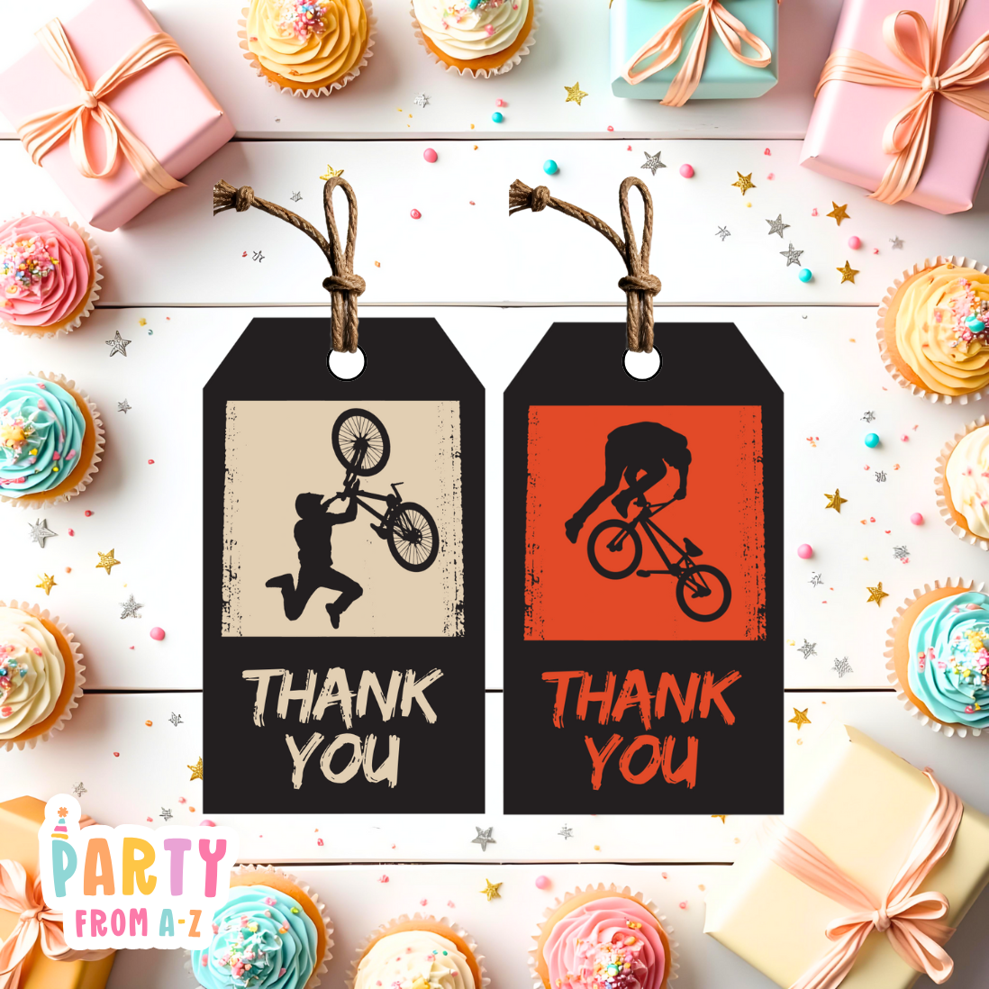 BMX Skatepark Thank You Tags – Printed & Ready to use