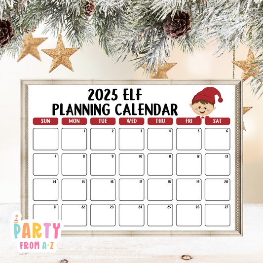 2025 Christmas Elf Planning Calendar Elf Prop Elf Antics PRINTED