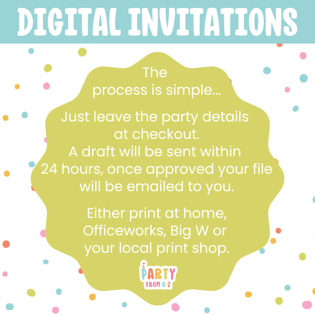 Kids Magic Party Birthday Invitation