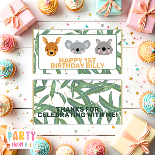 Personalised Kids Aldi Chocolate Bar Wrappers Printed or Edit in Canva Girly Themes