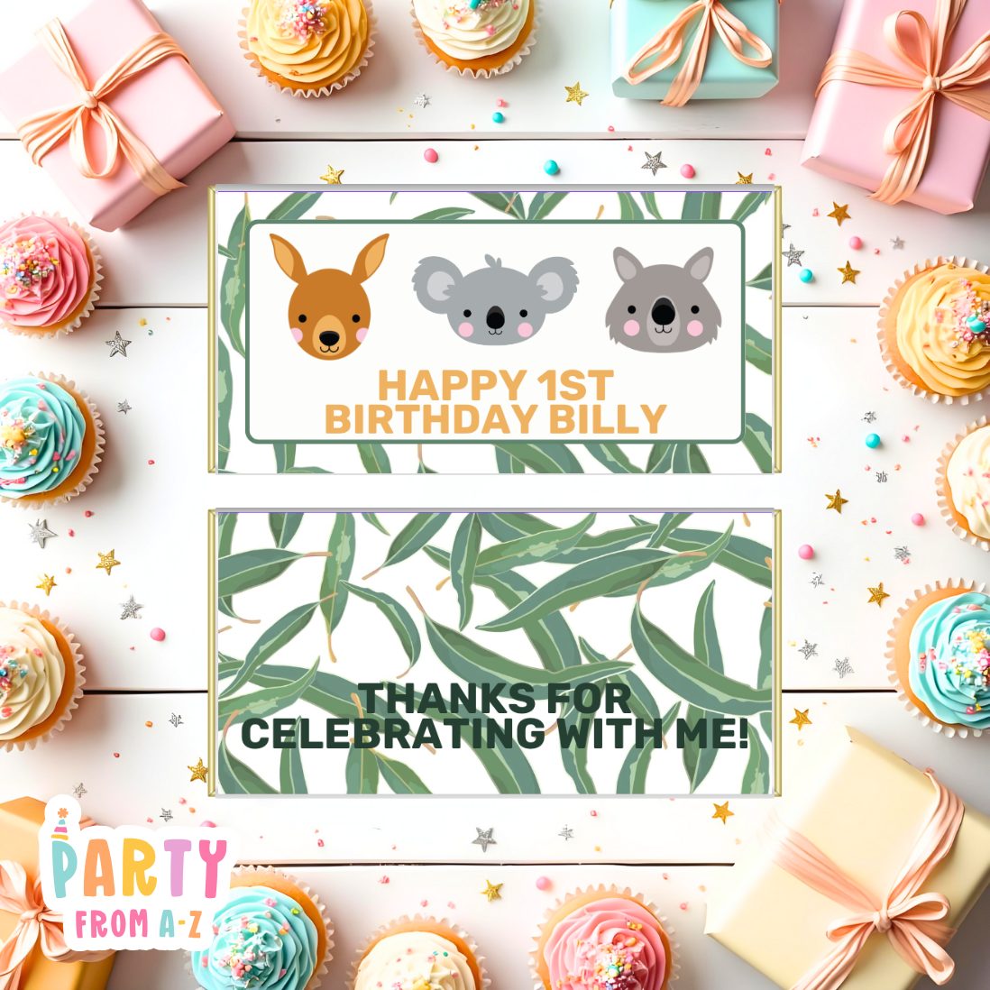 Personalised Kids Aldi Chocolate Bar Wrappers Printed or Edit in Canva Boy Themes