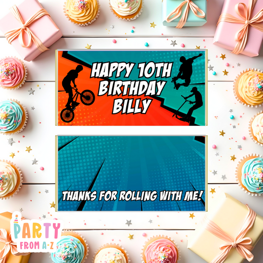 Personalised Kids Aldi Chocolate Bar Wrappers Printed or Edit in Canva Boy Themes