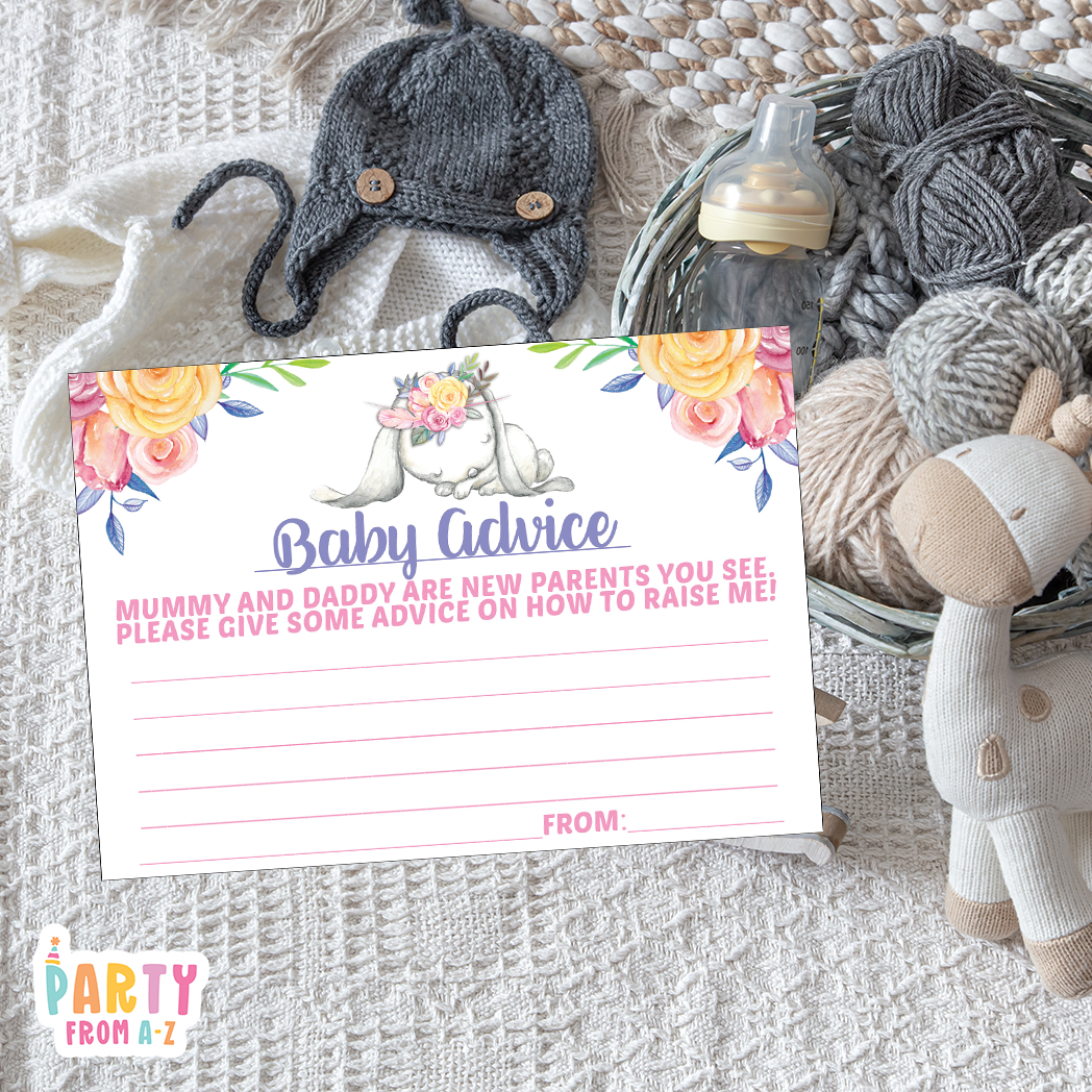 Baby Shower Baby Advice Cards