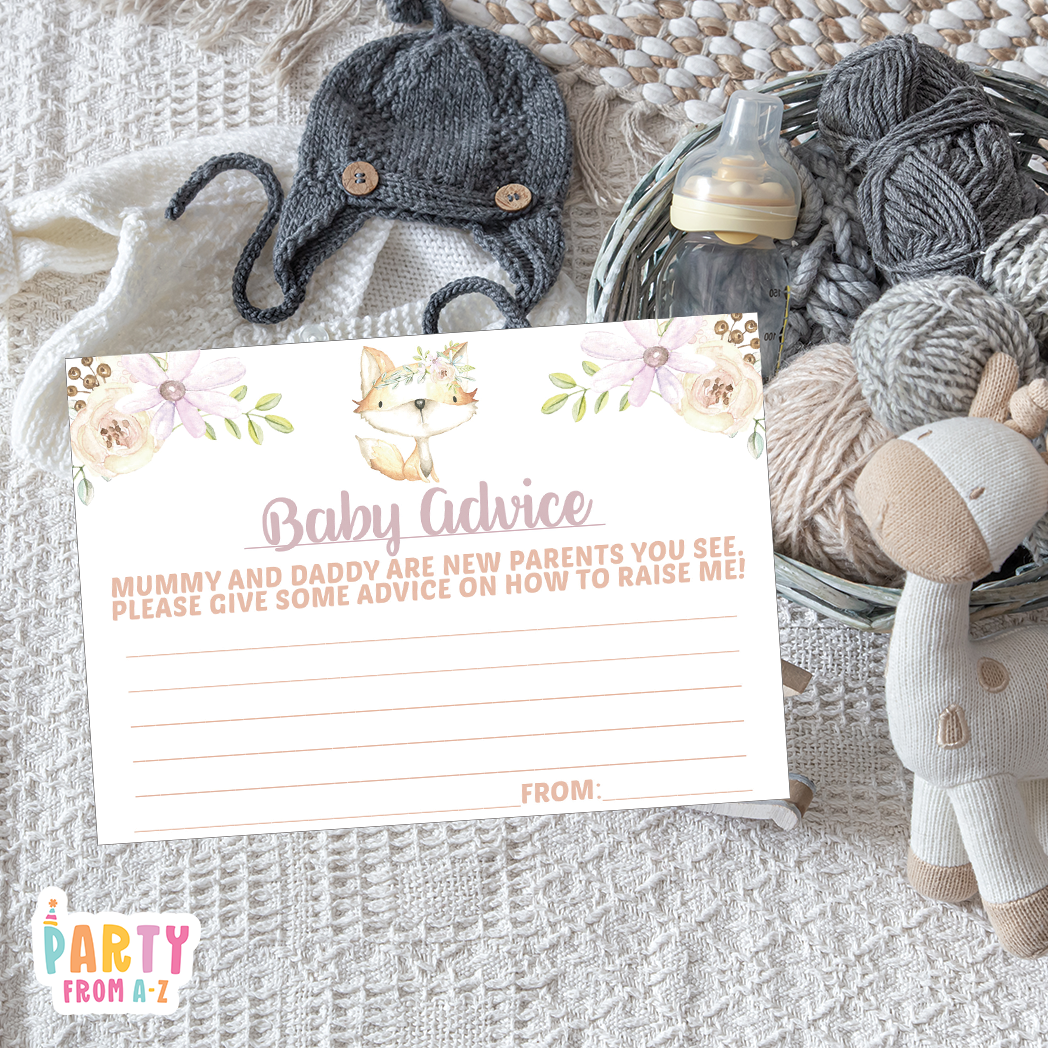 Baby Shower Baby Advice Cards
