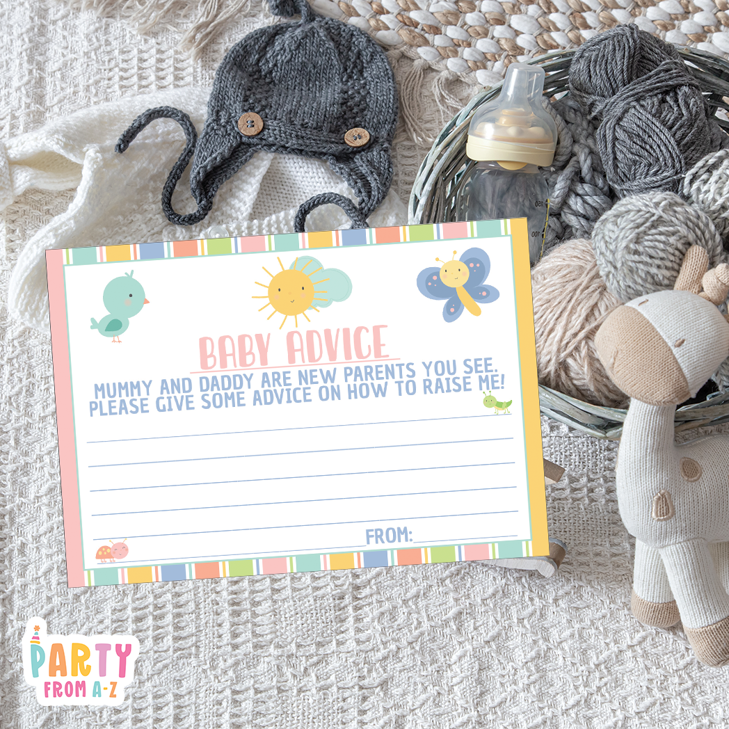 Baby Shower Baby Advice Cards