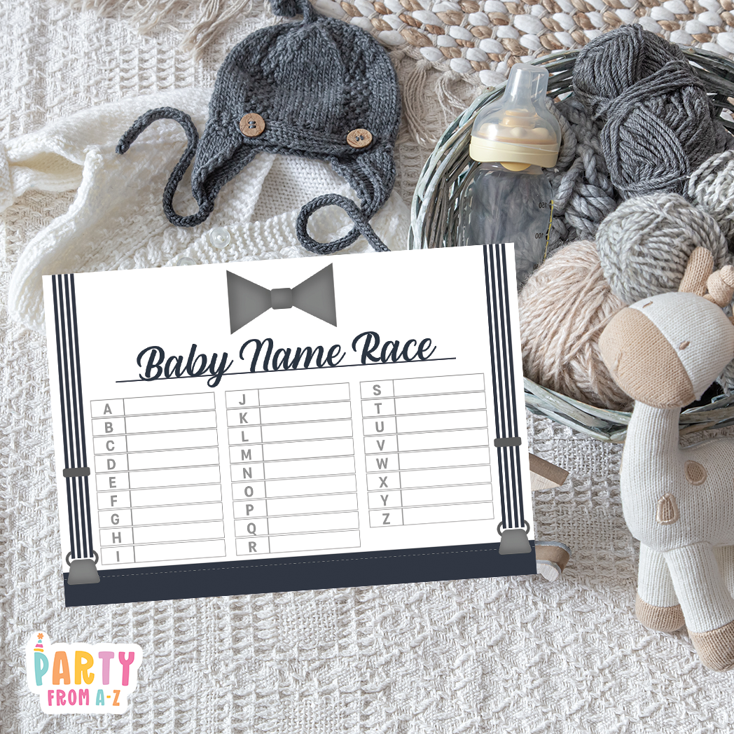Baby Shower Baby Name Race Game