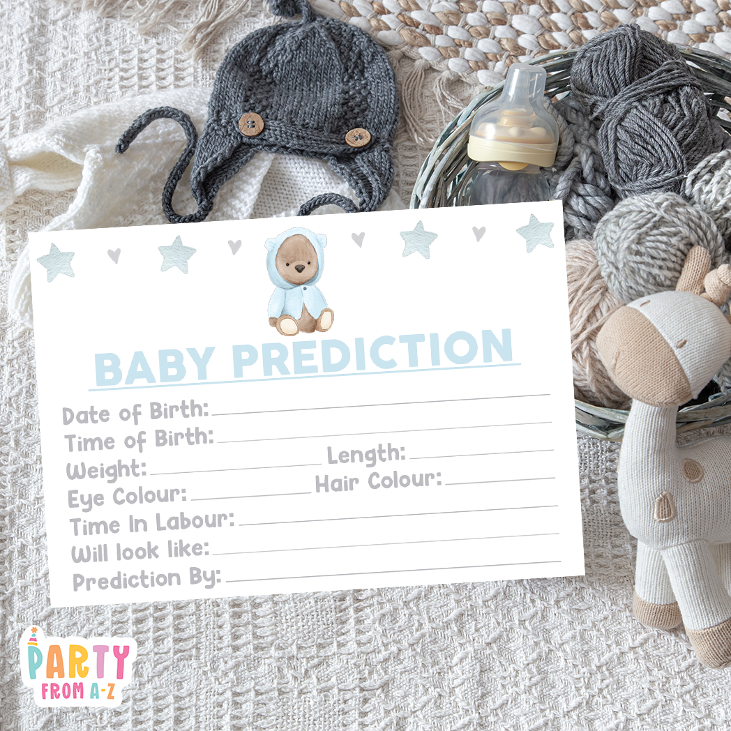 Baby Shower Baby Prediction Cards