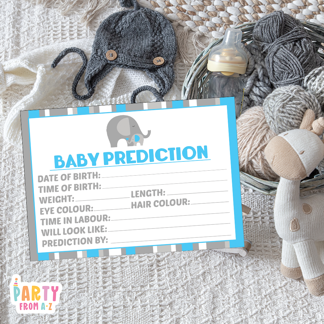 Baby Shower Baby Prediction Cards