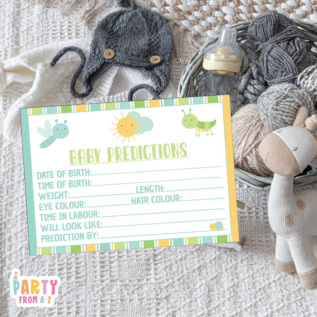Baby Shower Baby Prediction Cards