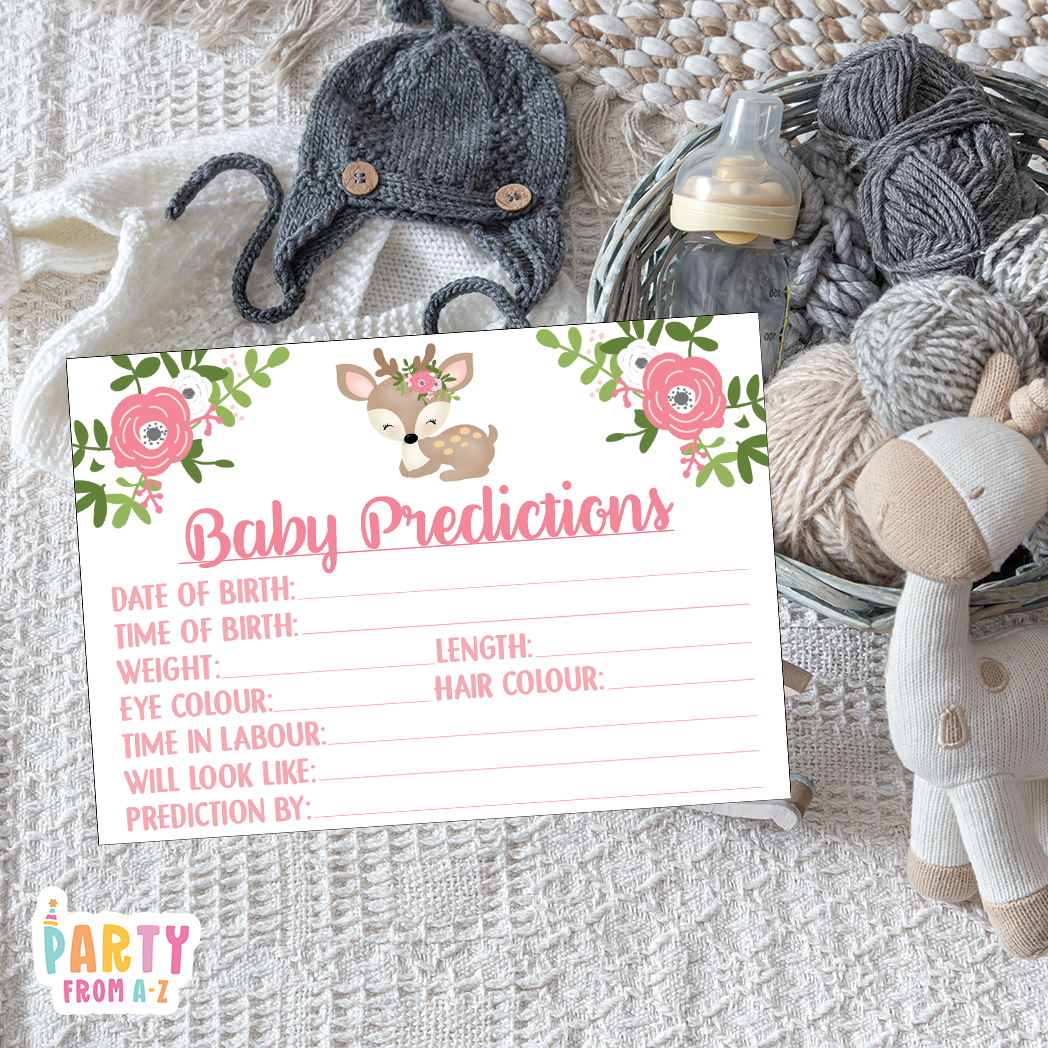 Baby Shower Baby Prediction Cards