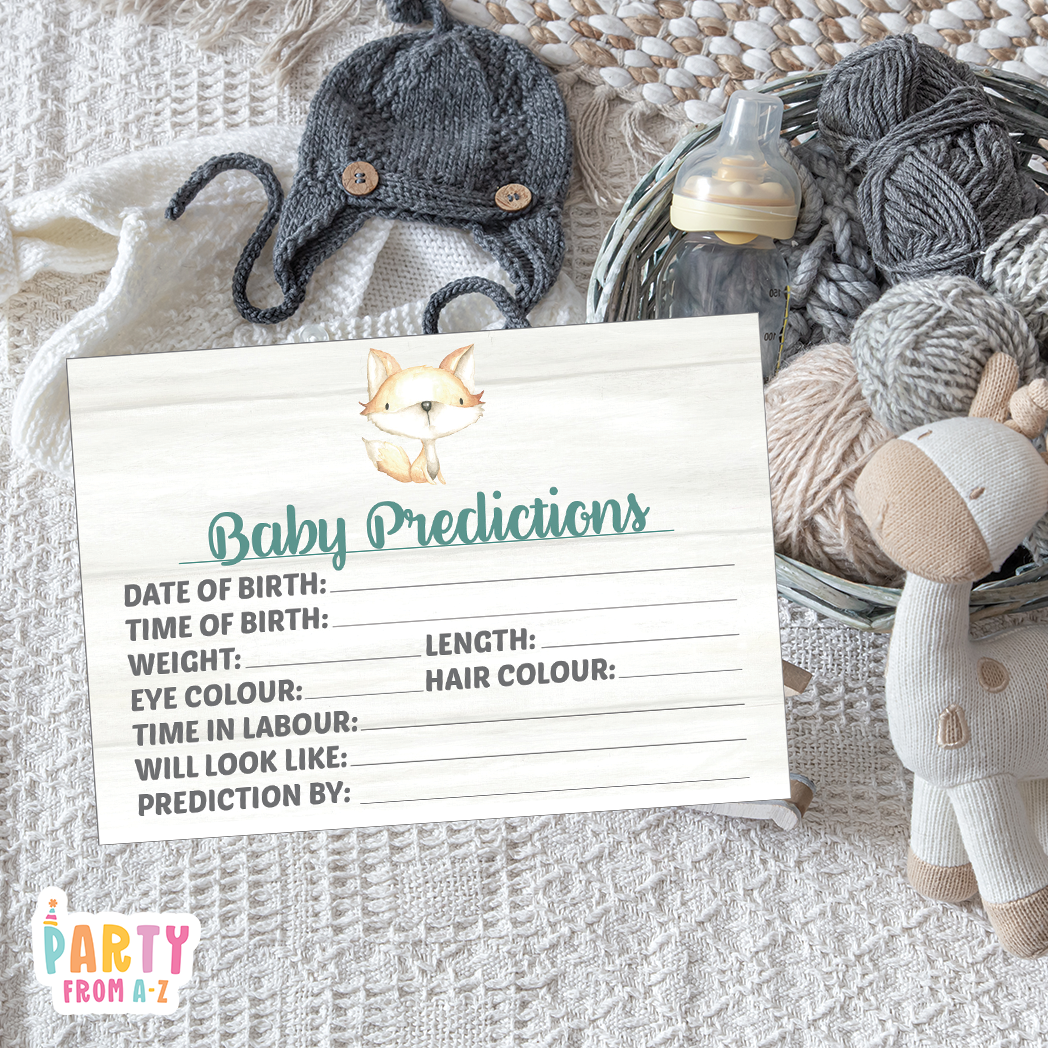 Baby Shower Baby Prediction Cards
