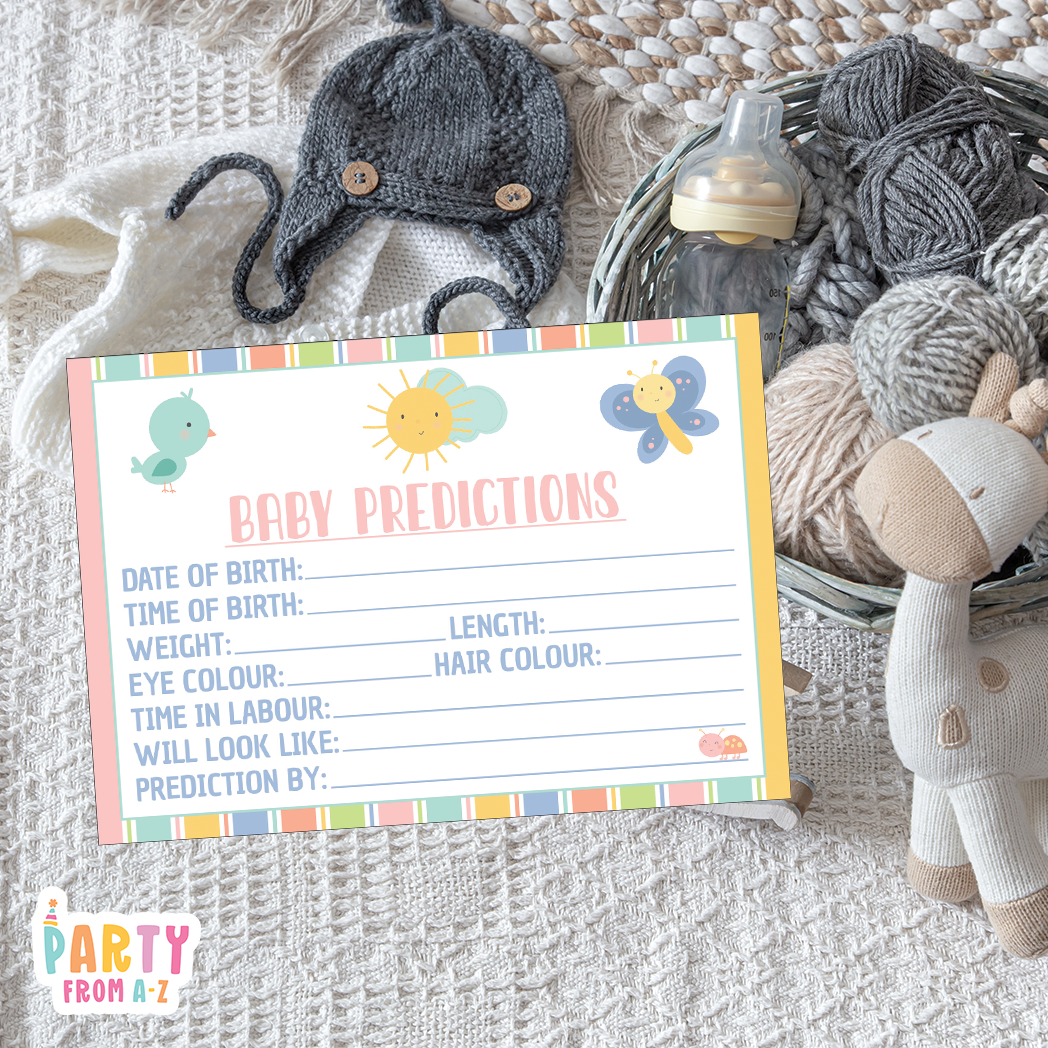 Baby Shower Baby Prediction Cards