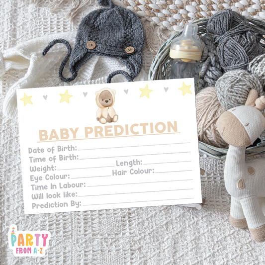 Baby Shower Baby Prediction Cards