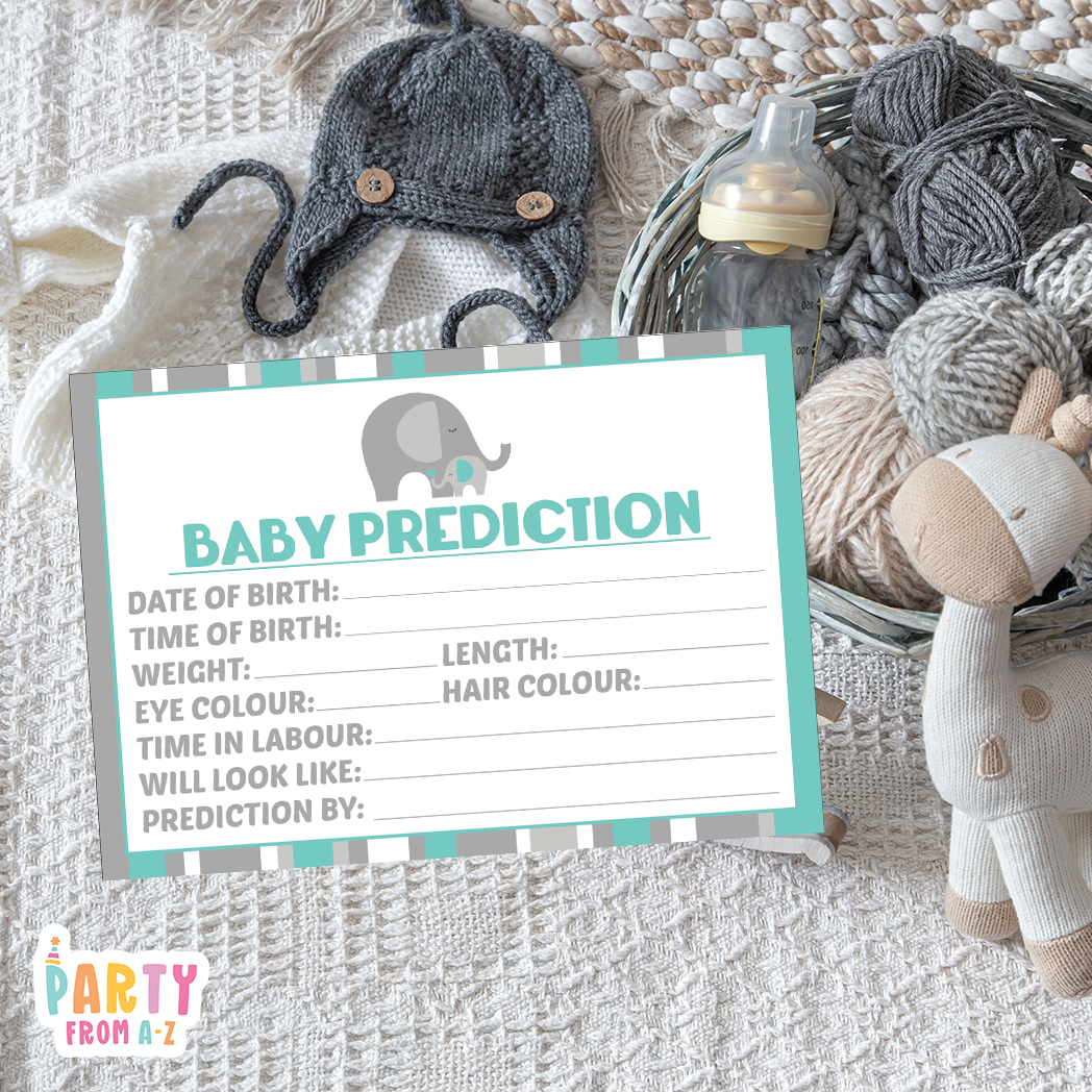 Baby Shower Baby Prediction Cards