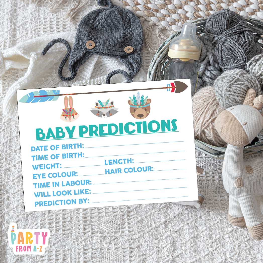 Baby Shower Baby Prediction Cards
