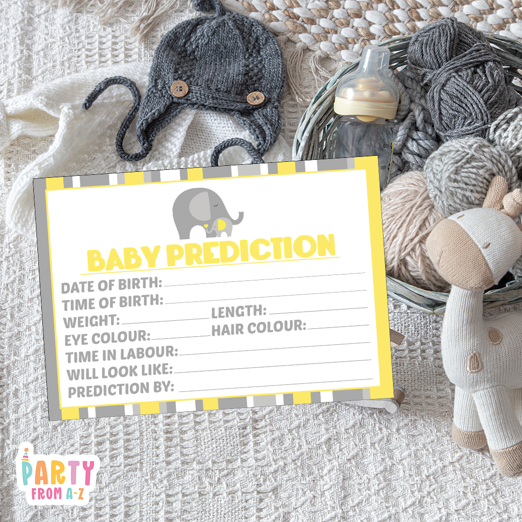 Baby Shower Baby Prediction Cards