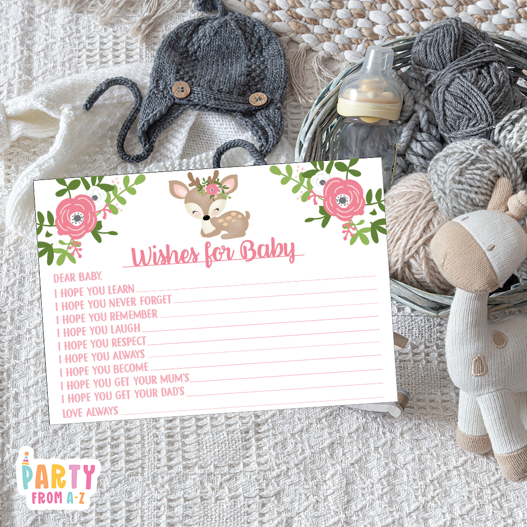 Baby Shower Baby Wishes Cards