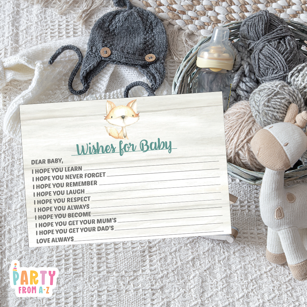 Baby Shower Baby Wishes Cards