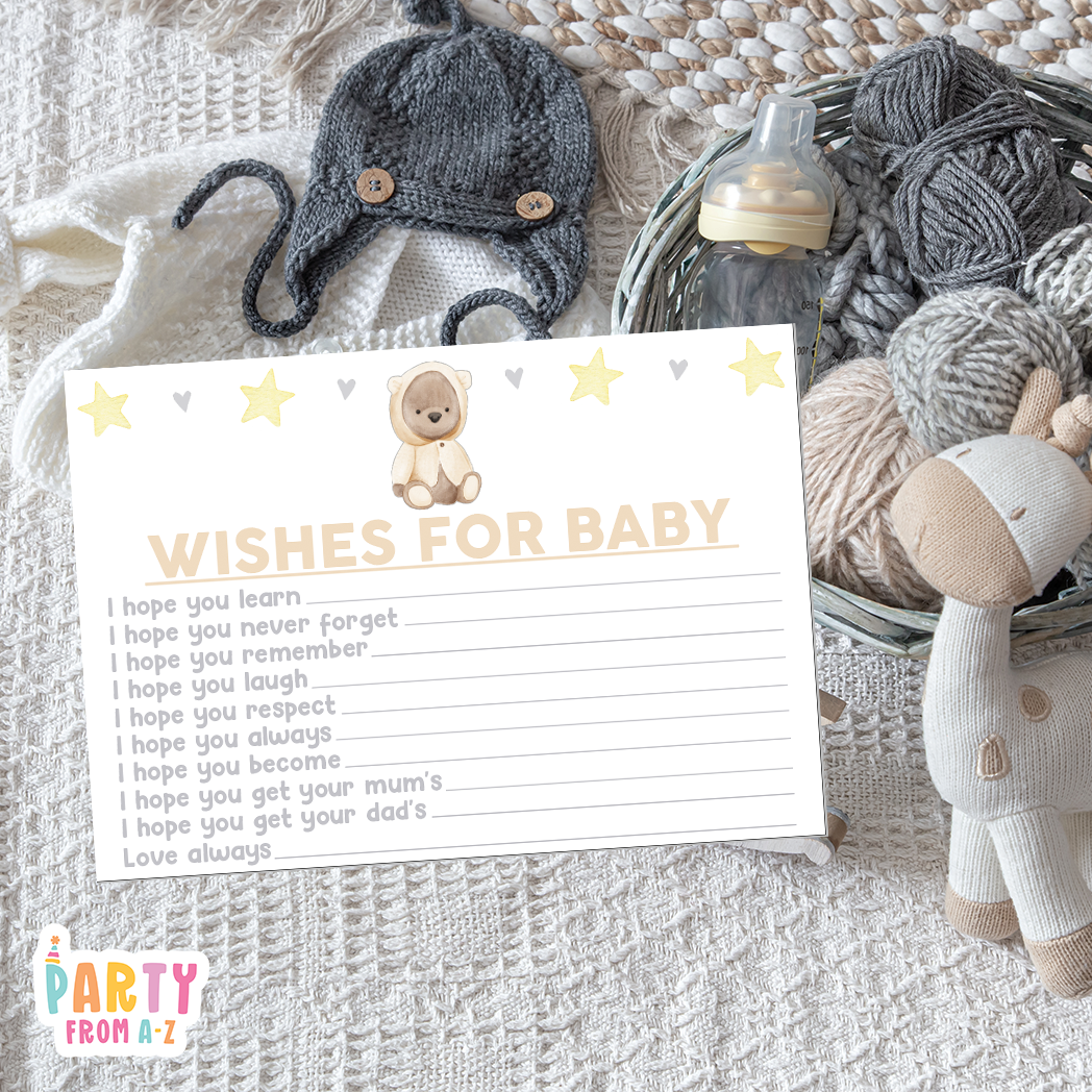 Baby Shower Baby Wishes Cards