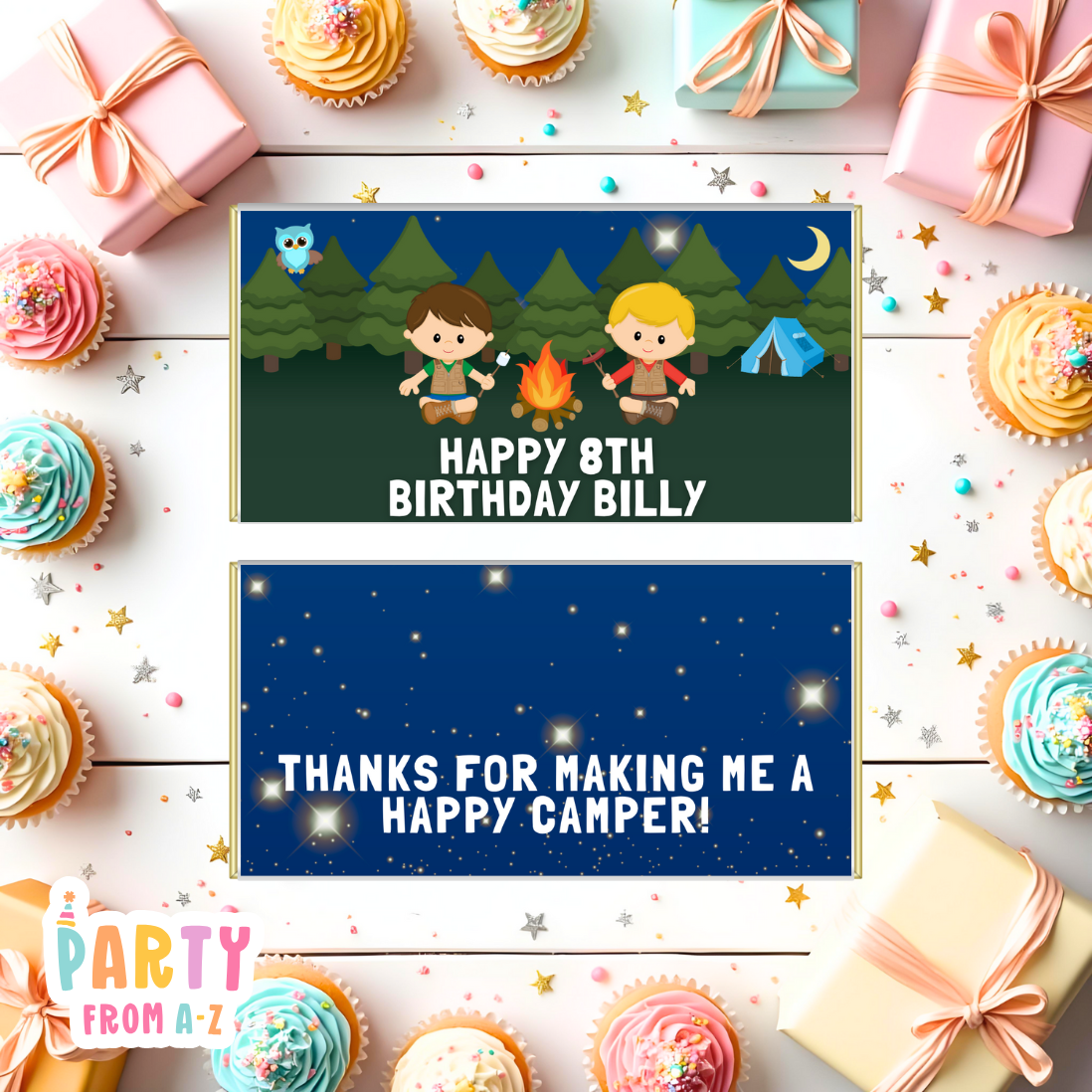 Personalised Kids Aldi Chocolate Bar Wrappers Printed or Edit in Canva Boy Themes
