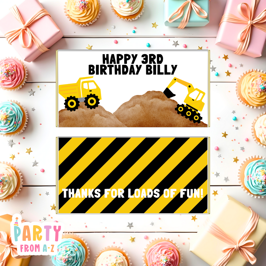 Personalised Kids Aldi Chocolate Bar Wrappers Printed or Edit in Canva Boy Themes