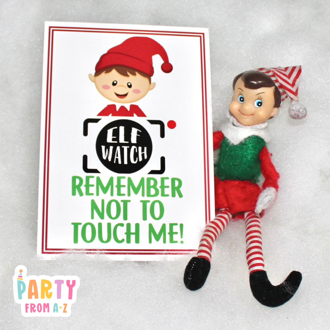 Christmas BOY Elf 6 x Surveillance Cards Prop Elf Antics