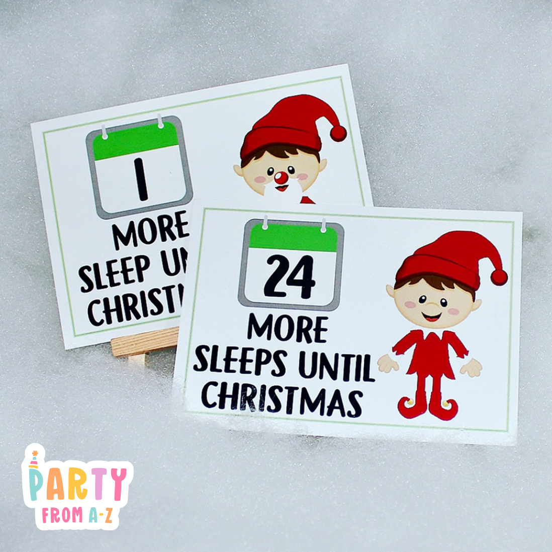 Christmas BOY Elf Advent Countdown Calendar Prop Elf Antics