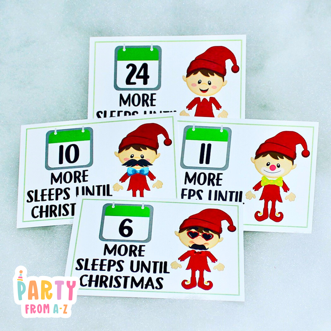 Christmas BOY Elf Advent Countdown Calendar Prop Elf Antics