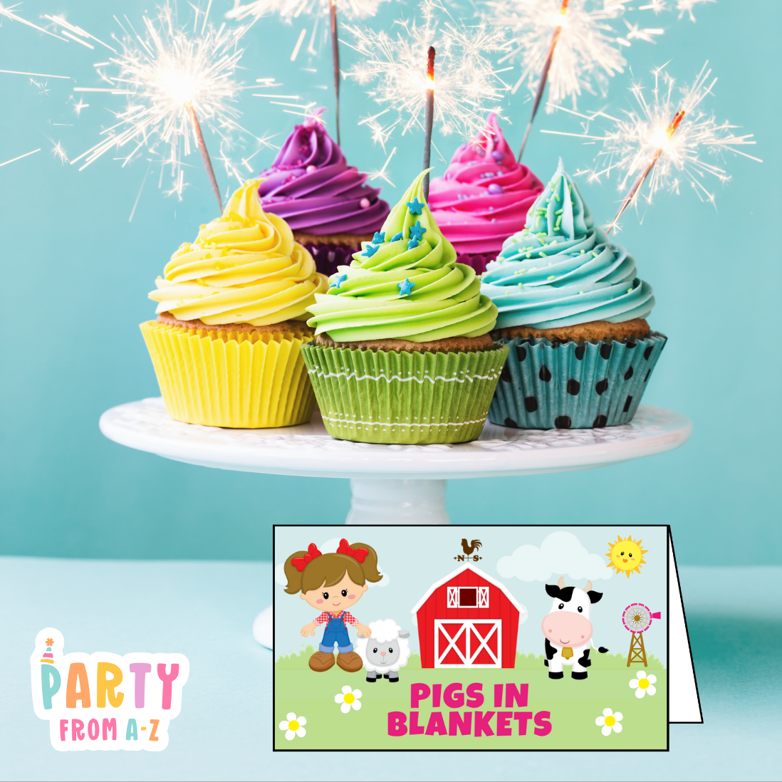 Personalised Kids Food/Name Place Cards Printed or Edit in Canva Girly Theme