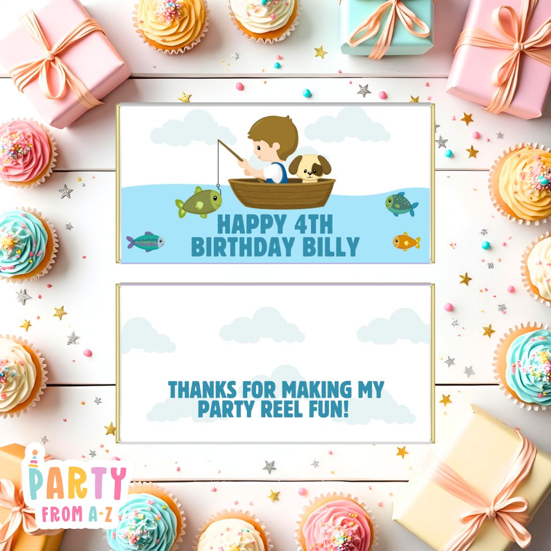 Personalised Kids Aldi Chocolate Bar Wrappers Printed or Edit in Canva Boy Themes