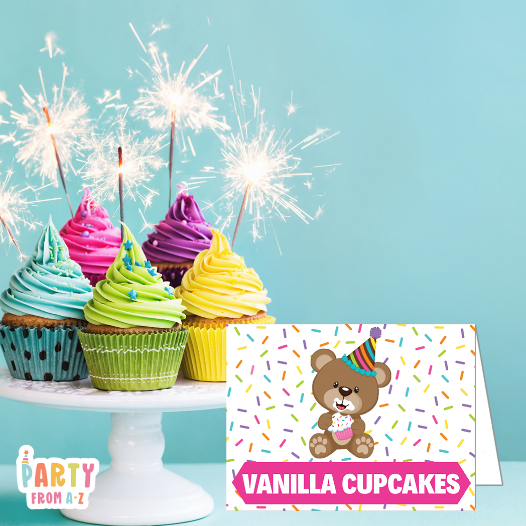 Personalised Kids Food/Name Place Cards Printed