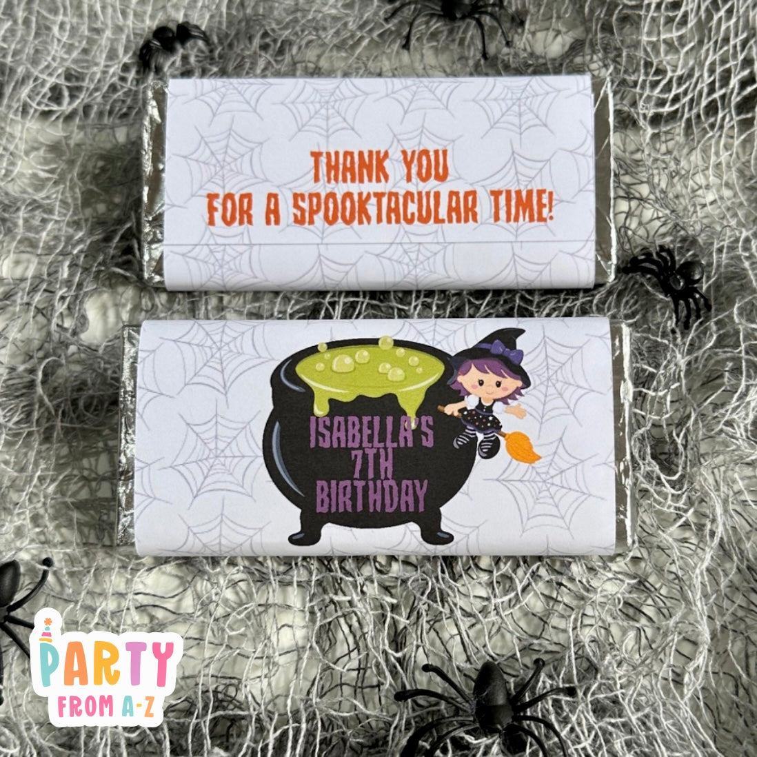 Witch Chocolate Bar Wrappers | Party Favour | Printed for Aldi 40g Bars