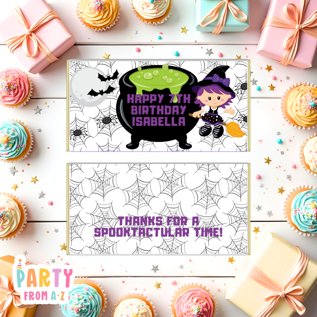 Personalised Kids Aldi Chocolate Bar Wrappers Printed or Edit in Canva Girly Themes