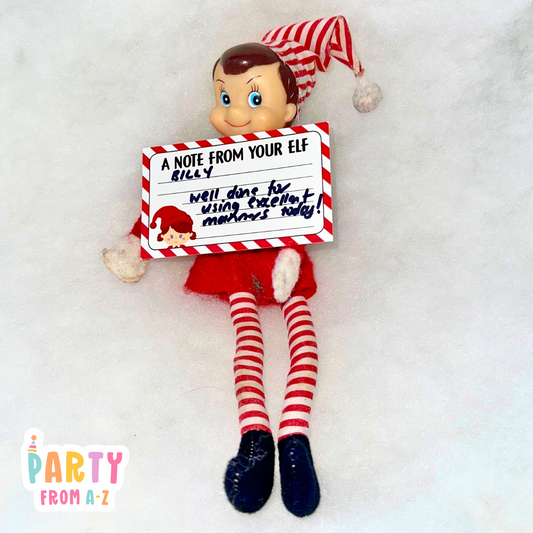 DIGITAL Christmas GIRL Elf Blank Notes Elf Prop Elf Antics PDF