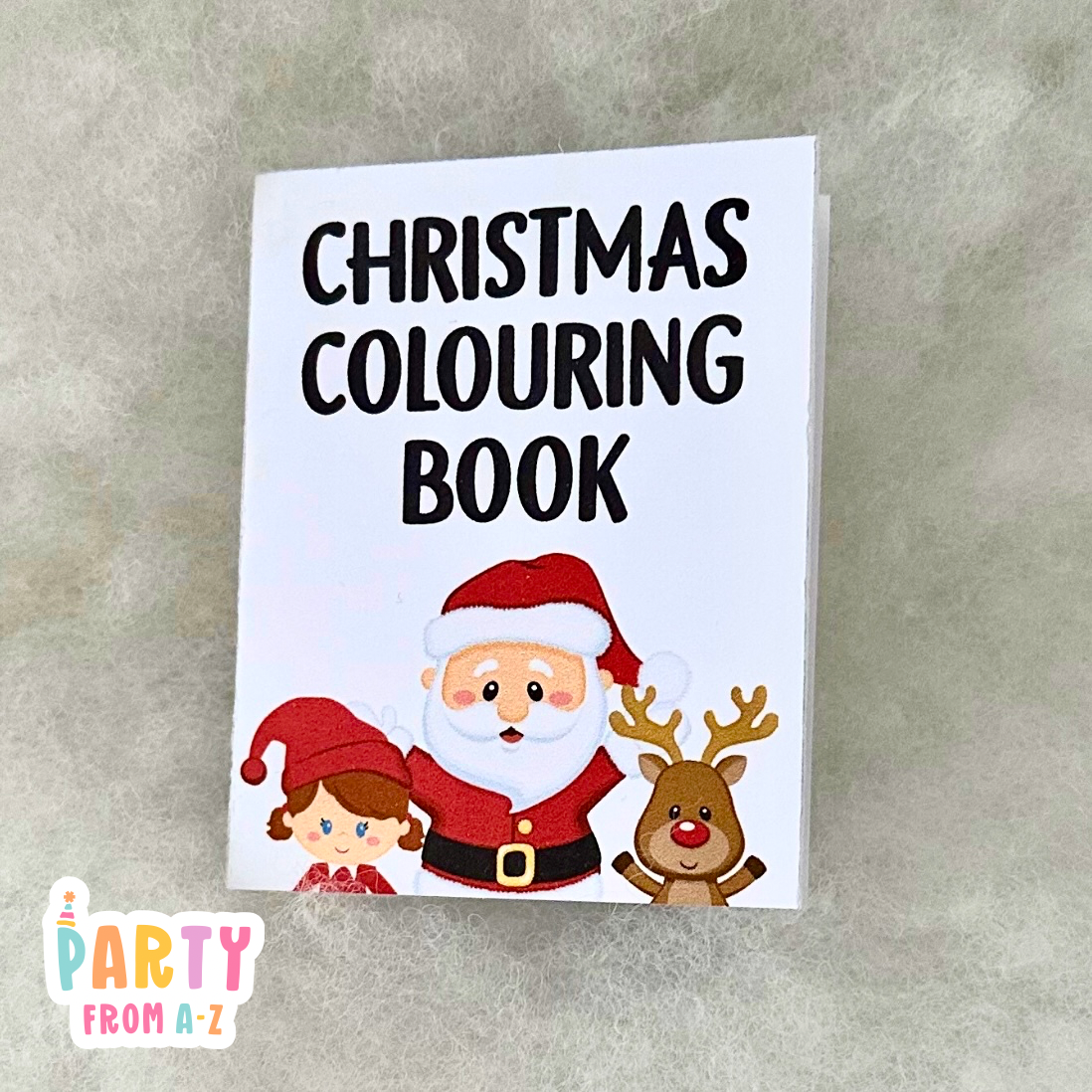 DIGITAL Christmas GIRL Elf Mini Colouring Book Elf Prop