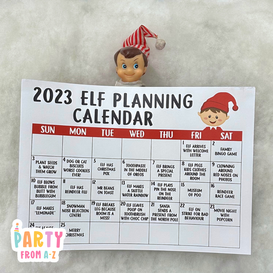 2023 Christmas Elf Planning Calendar PRINTED