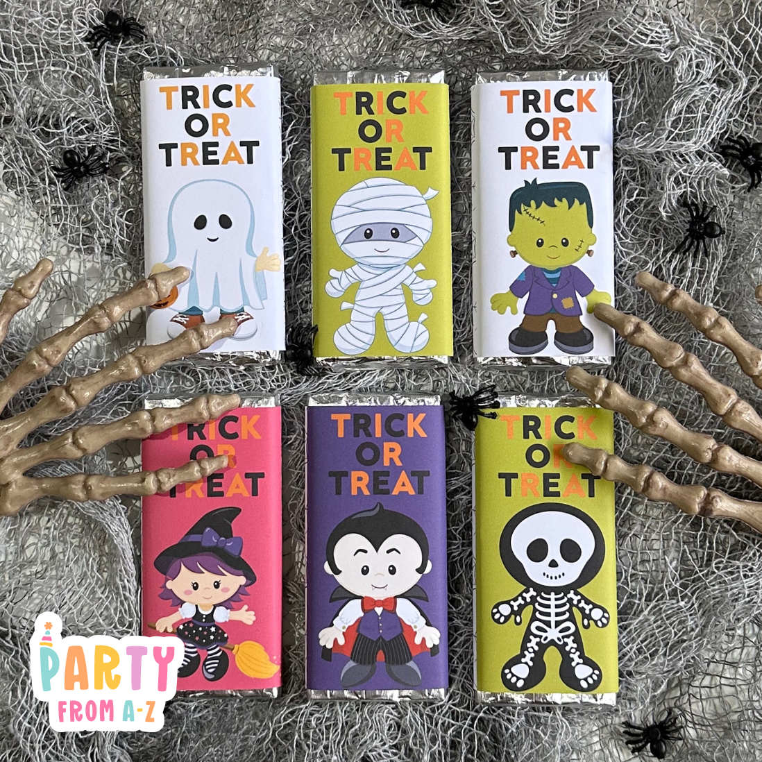 Halloween Chocolate Bar Wrappers | Aldi 40g Bars | Printed & Ready to use