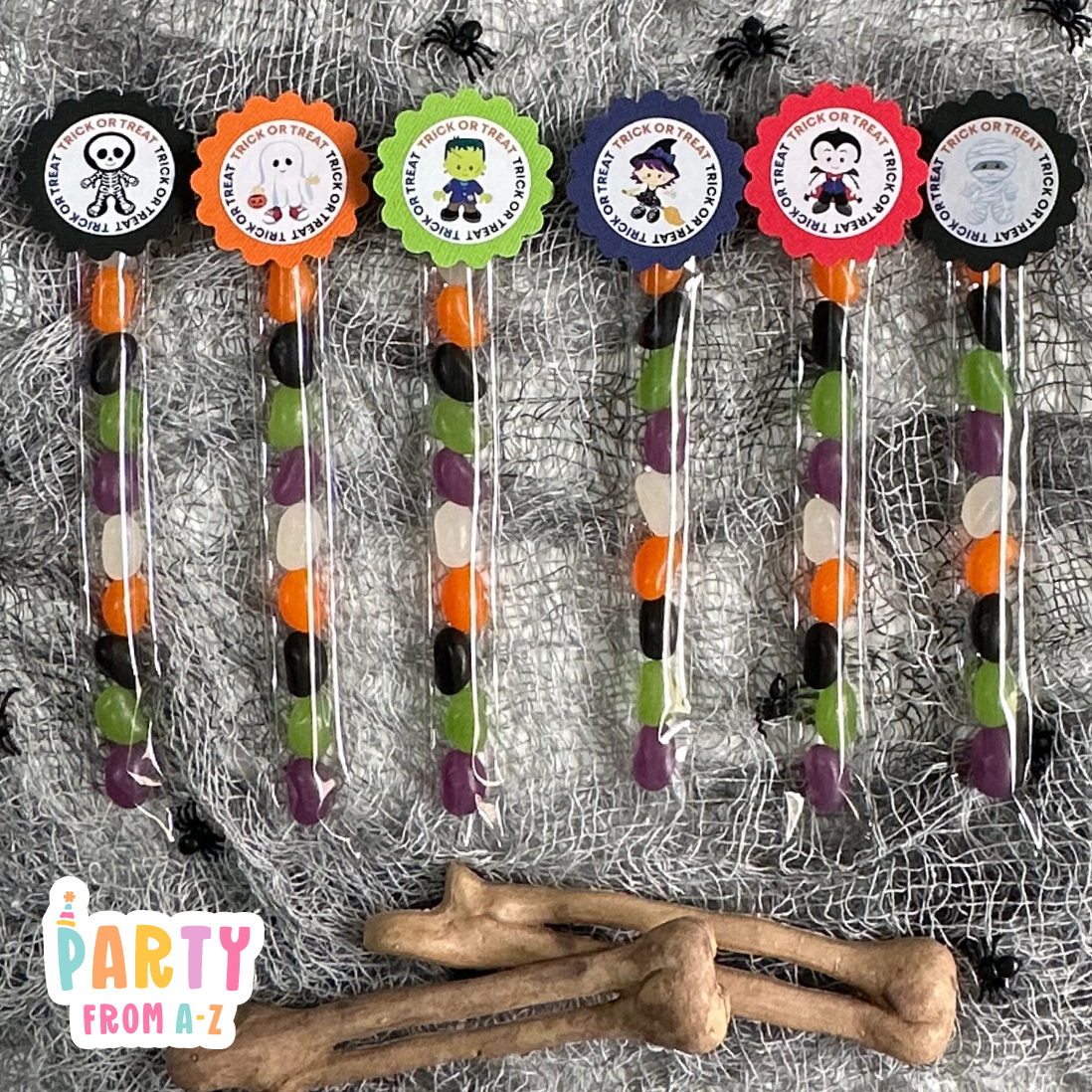 Halloween Lolly Tubes with Toppers |  Printed & Ready to Fill