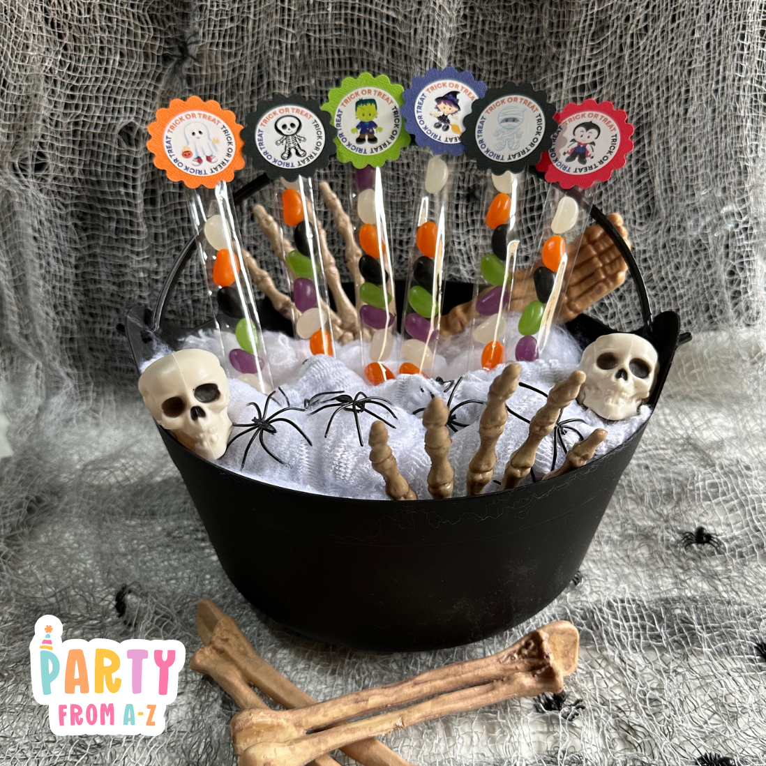 Halloween Lolly Tubes with Toppers |  Printed & Ready to Fill