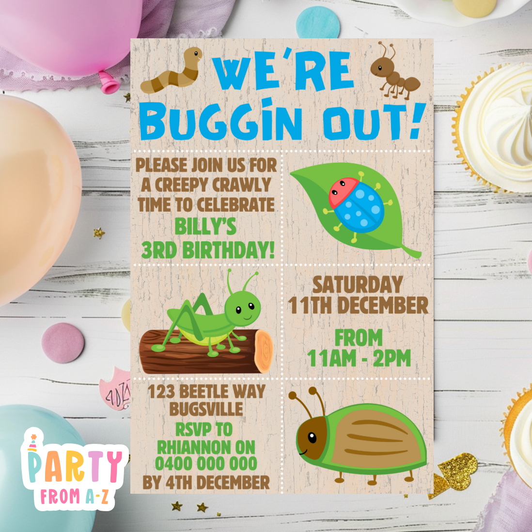 Kids Birthday Party Invites Boys Printed or Edit it Canva Boy Theme