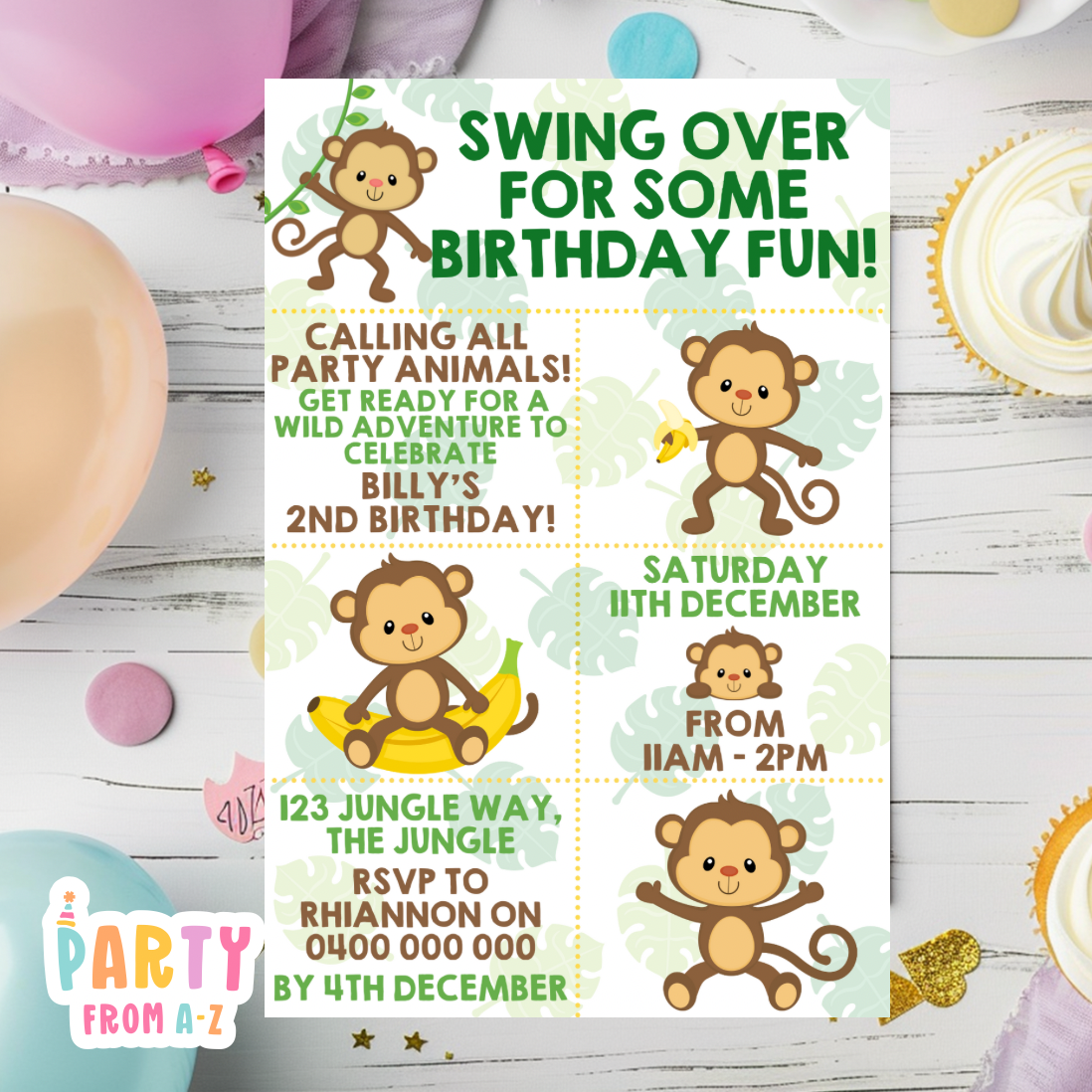 Kids Birthday Party Invites Boys Printed or Edit it Canva Boy Theme