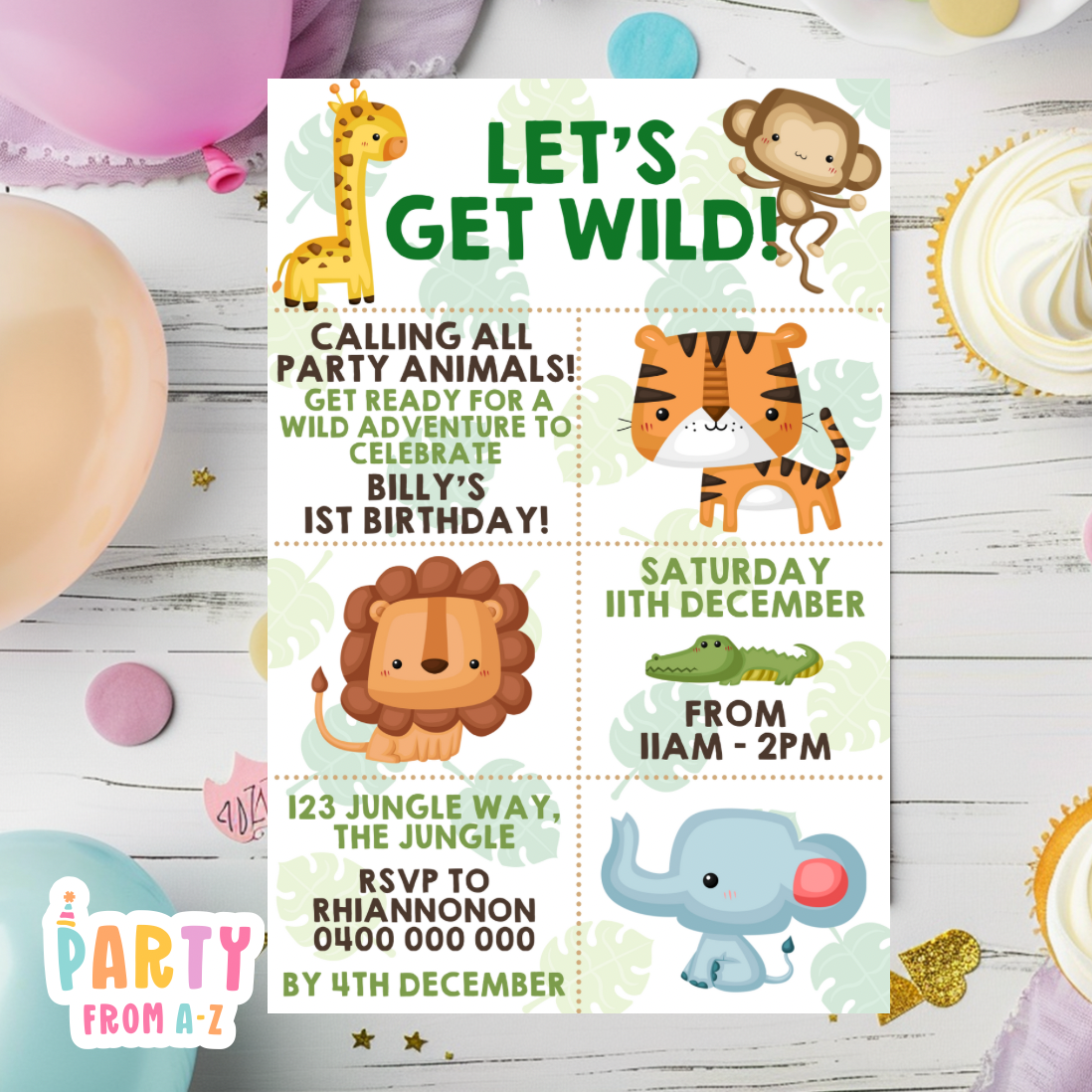 Kids Birthday Party Invites Boys Printed or Edit it Canva Boy Theme