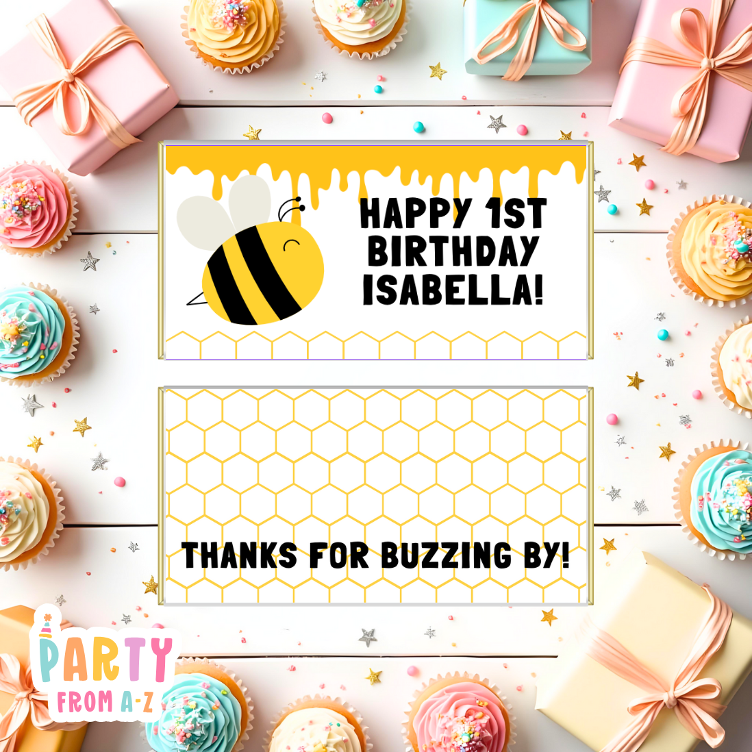 Personalised Kids Aldi Chocolate Bar Wrappers Printed or Edit in Canva Girly Themes