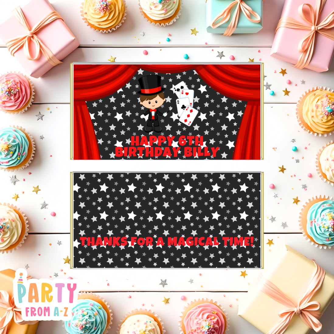 Personalised Kids Aldi Chocolate Bar Wrappers Printed or Edit in Canva Boy Themes