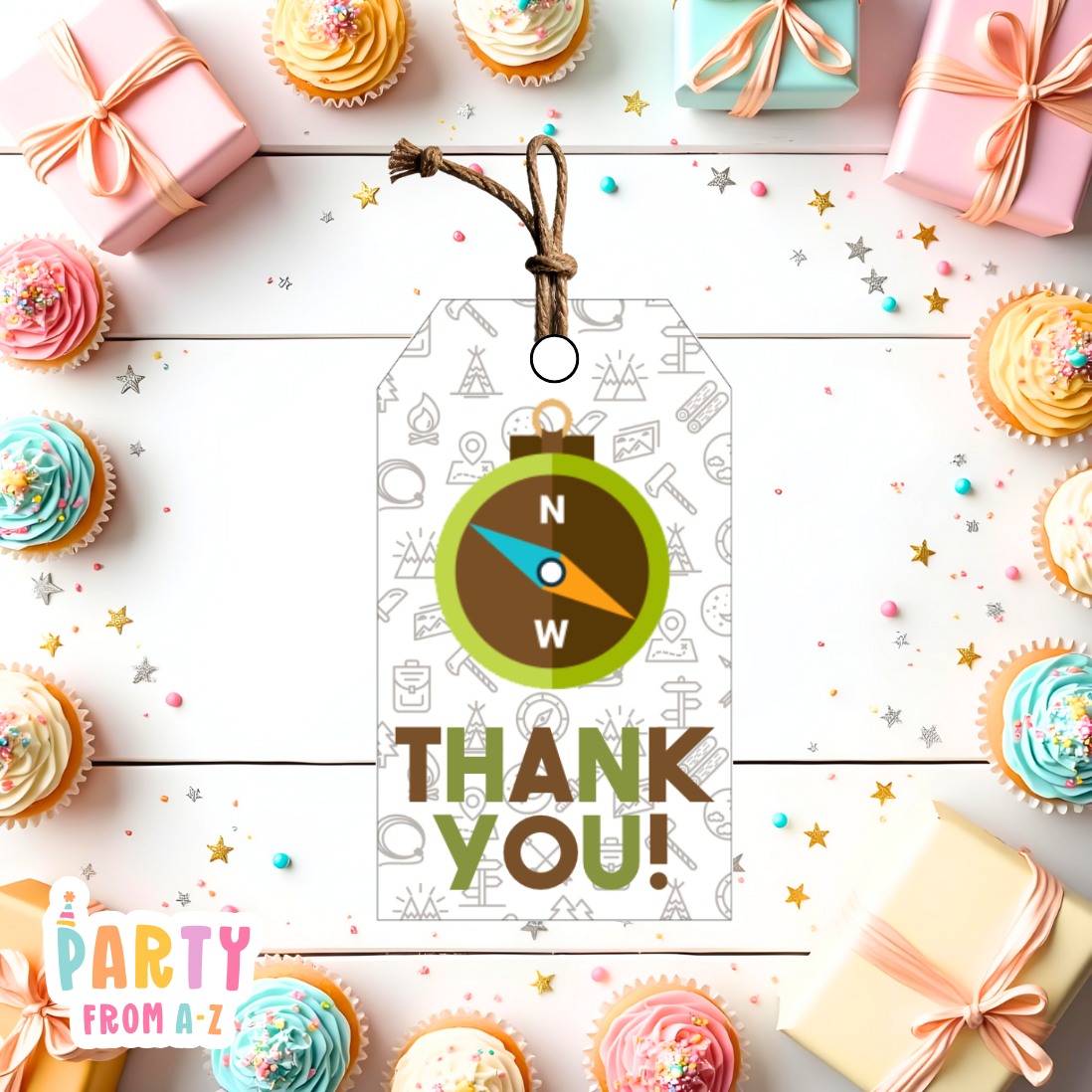Adventure/Camping/Outdoors Thank You Tags | Digital Ready to Print