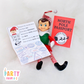 Christmas Elf Personalised Christmas Personalised Elf Passport, Boarding Pass & Suitcase Prop Elf Antics