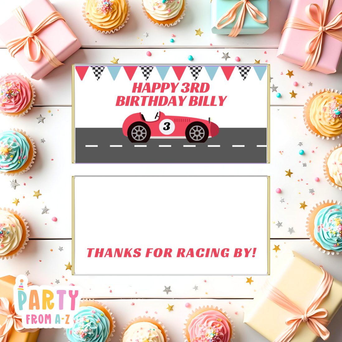 Personalised Kids Aldi Chocolate Bar Wrappers Printed or Edit in Canva Boy Themes