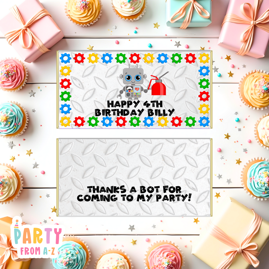 Personalised Kids Aldi Chocolate Bar Wrappers Printed or Edit in Canva Boy Themes