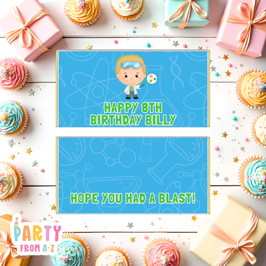 Personalised Kids Aldi Chocolate Bar Wrappers Printed or Edit in Canva Boy Themes