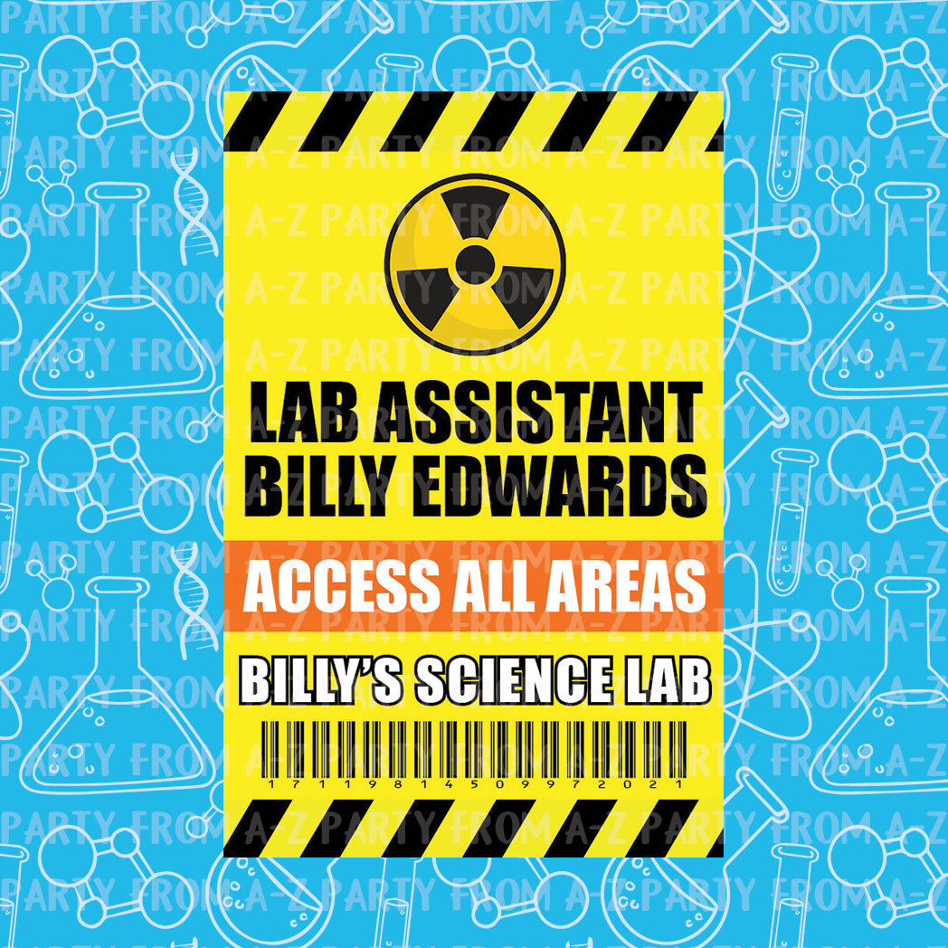 Science Professor/Lab Assistant ID Access Badge and Insert